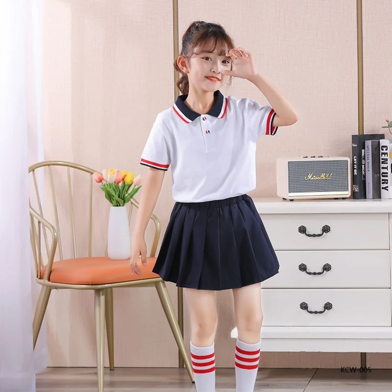 中小学生校服班服园服幼儿园春夏款棉质短袖儿童裙学院风套装定制