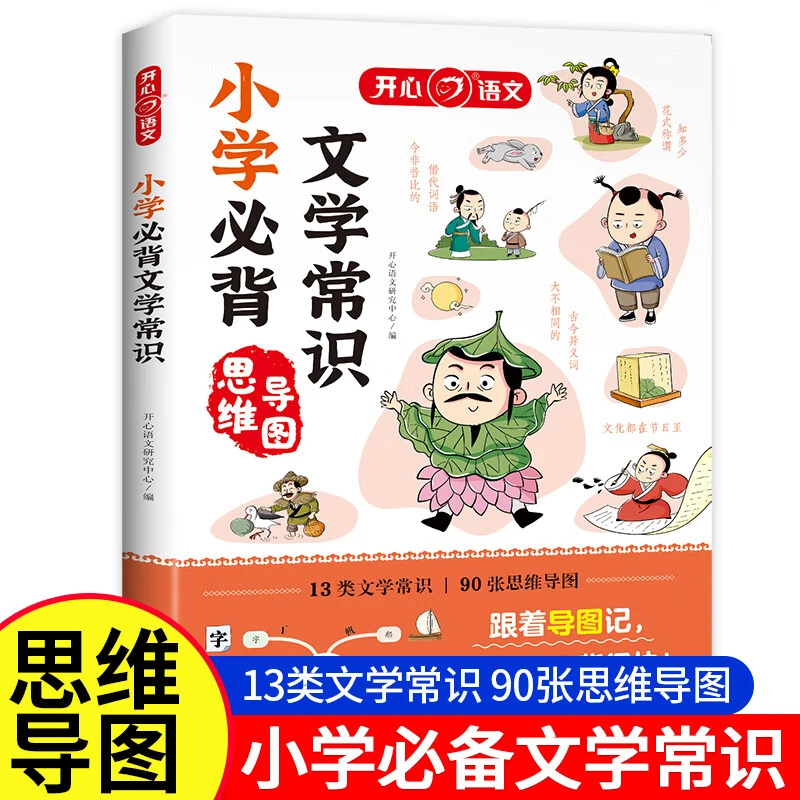 开心第1版 小学必备文学常识 思维导图速记 小学语文基础知识