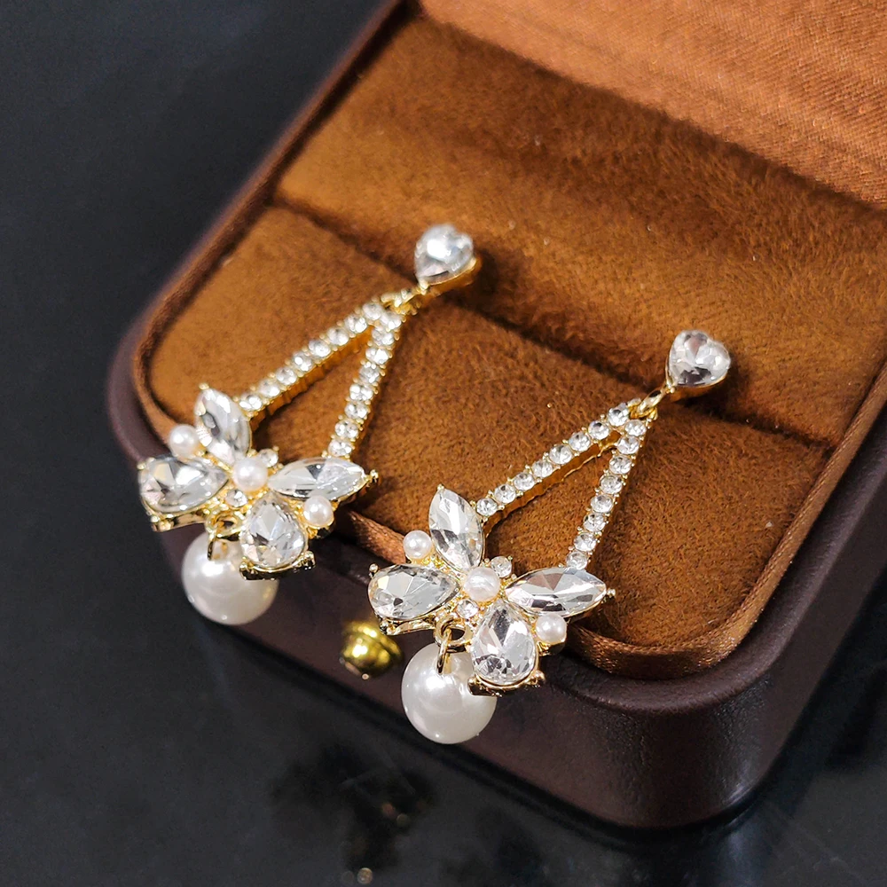 铜合金耳饰 气质轻奢时尚百搭法式小众仙女甜美耳环N2183