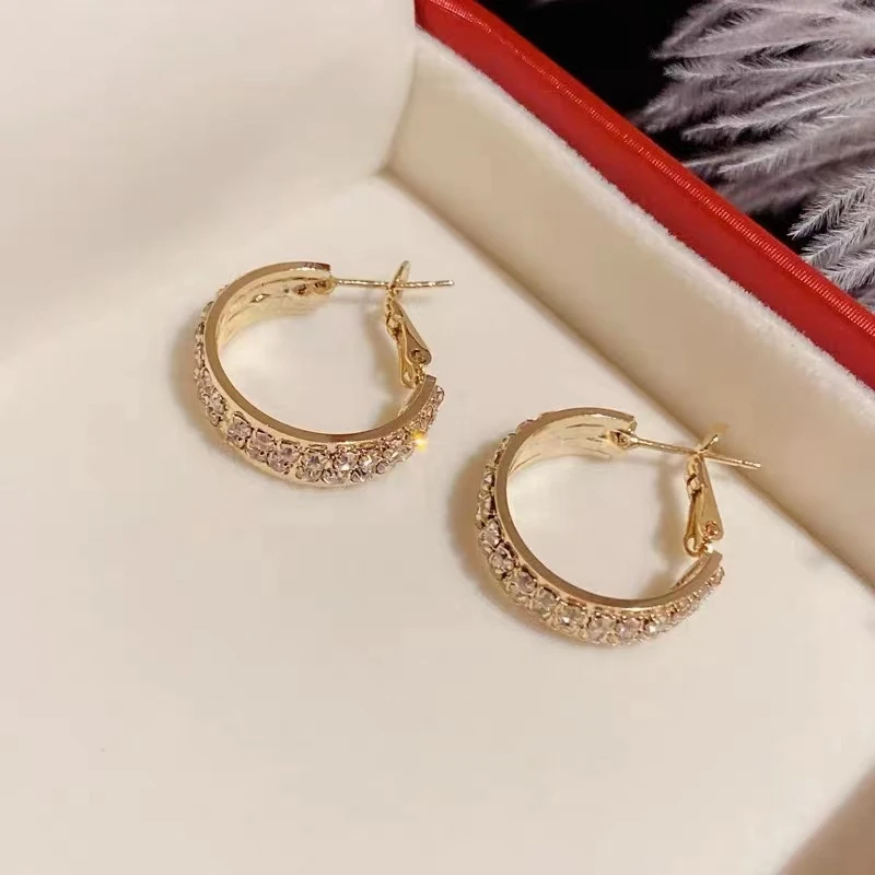 铜合金耳饰 高端时尚简约气质百搭冷淡风耳环耳扣N0787