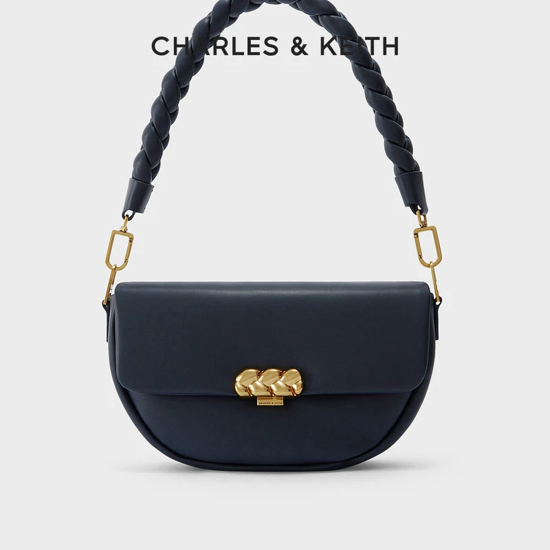 CHARLES&KEITH女士时尚编织手提面包包单肩腋下包CK2-21220005