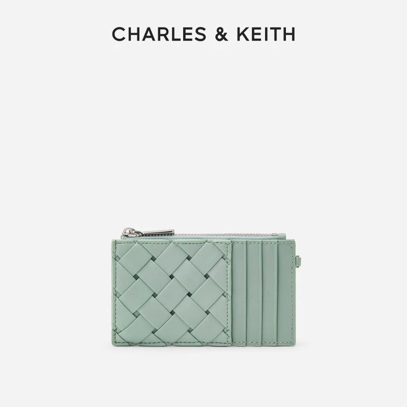 CHARLES & KEITH金属链卡包编织风迷你零包卡包CK6-50840229