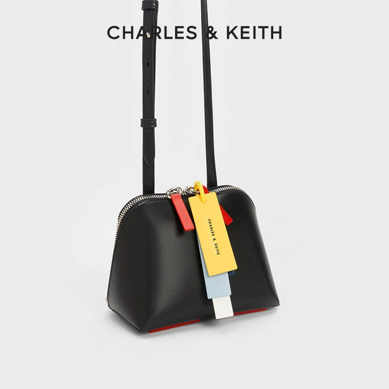 CHARLES&KEITH时尚标签饰单肩斜挎包腋下包女【原】CK2-81220017