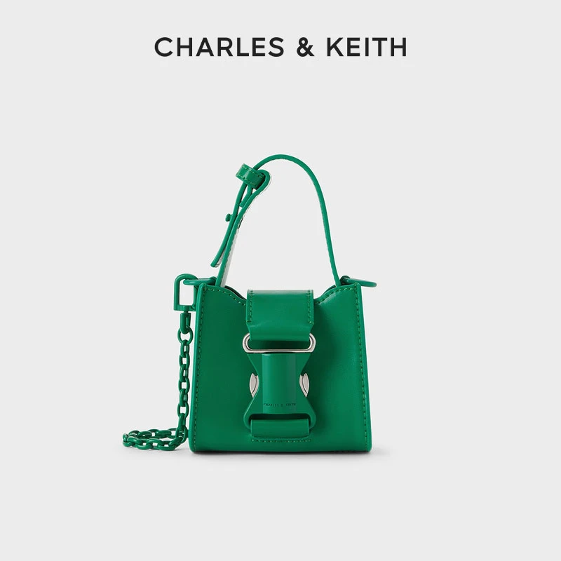 CHARLES & KEITH牛牛包简约百搭链条斜挎包女包【原】CK6-80781974