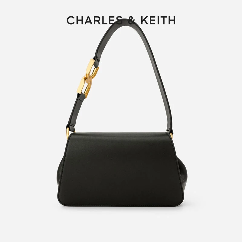 CHARLES & KEITH女士调色盘金属饰梯形包腋下包【原】CK2-20781626