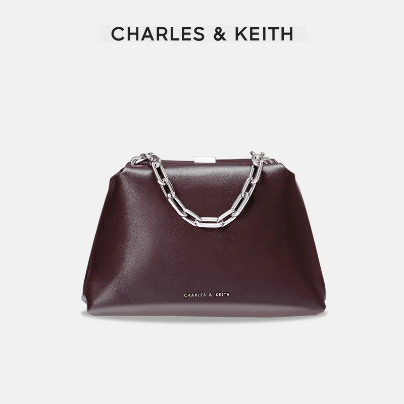 CHARLES & KEITH纯色时尚百搭链条柔软单肩包女【原】CK2-50781381