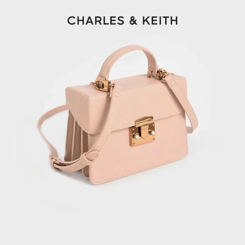 CHARLES & KEITH时尚百搭斜挎手拎包风琴小方包Ailie【原】50701030