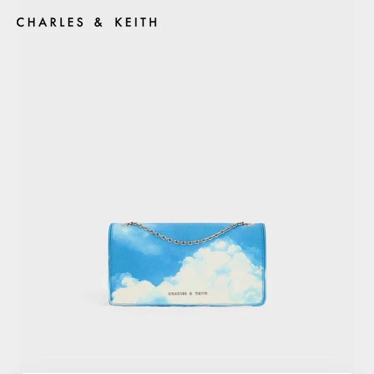 CHARLES&KEITH经典简约菱格链条单肩斜挎小香手机包女30681013-1
