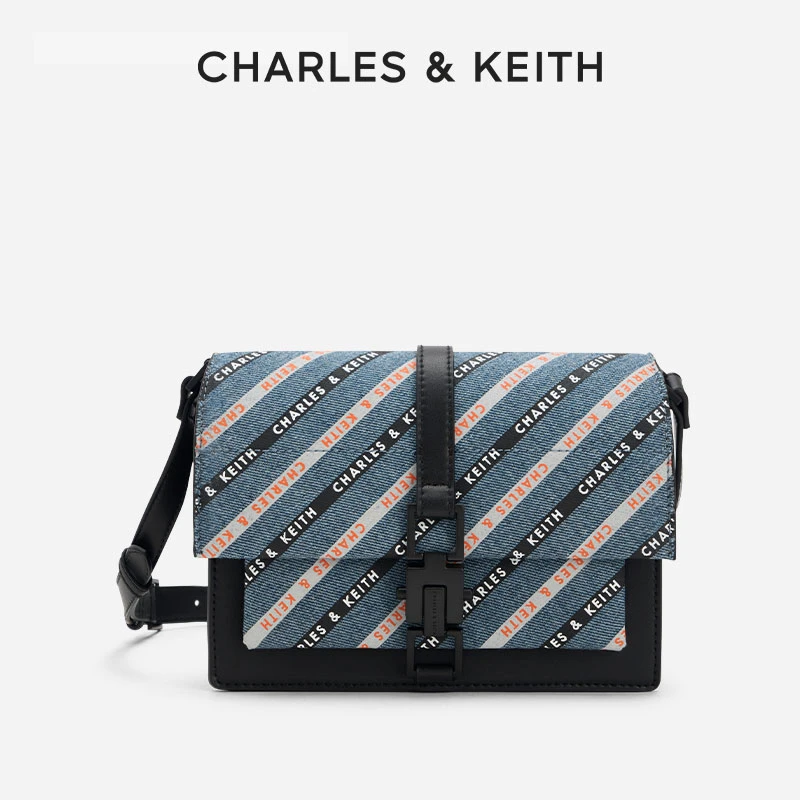 CHARLES & KEITH金属扣饰单肩邮差包小方包女包【原】CK2-80151264