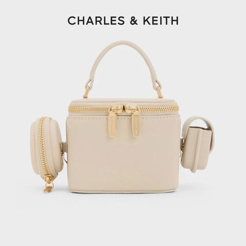 CHARLES & KEITH女士时尚迷你手提斜挎盒子包女【原】CK2-50671557