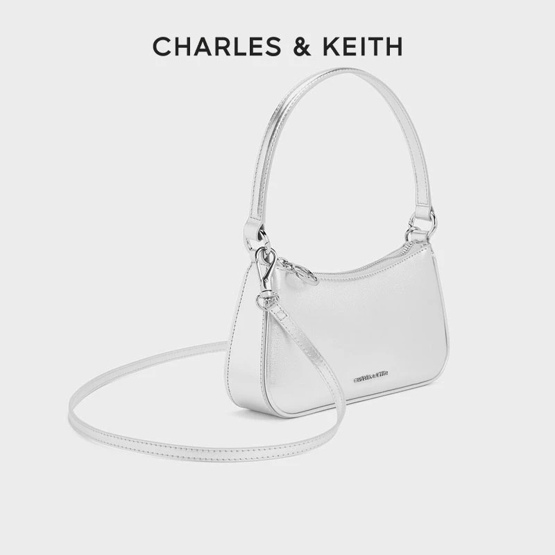 CHARLES & KEITH拉链式单肩腋下包小方包麻将包女【原】80151362-A