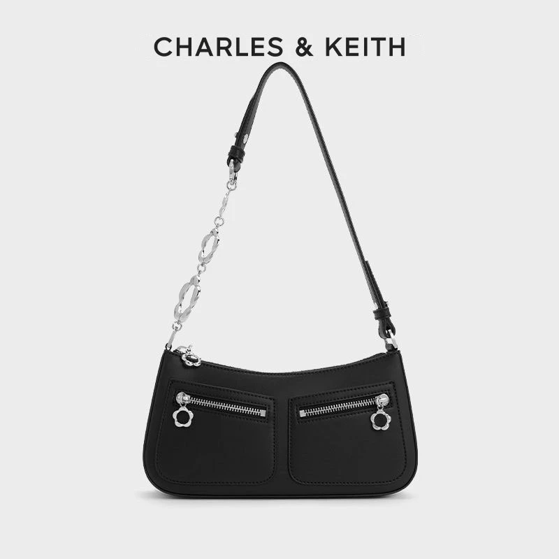 CHARLES&KEITH小众甜酷风花朵单肩包腋下包女包【原】CK2-20160126
