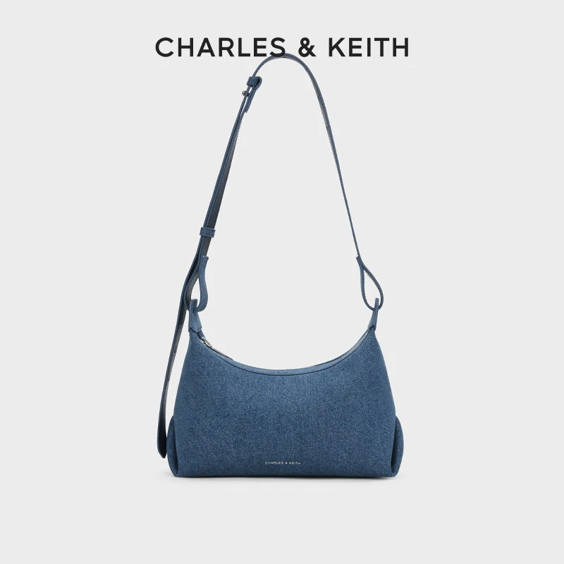 CHARLES & KEITH柔软拉链hobo单肩腋下包女40782314