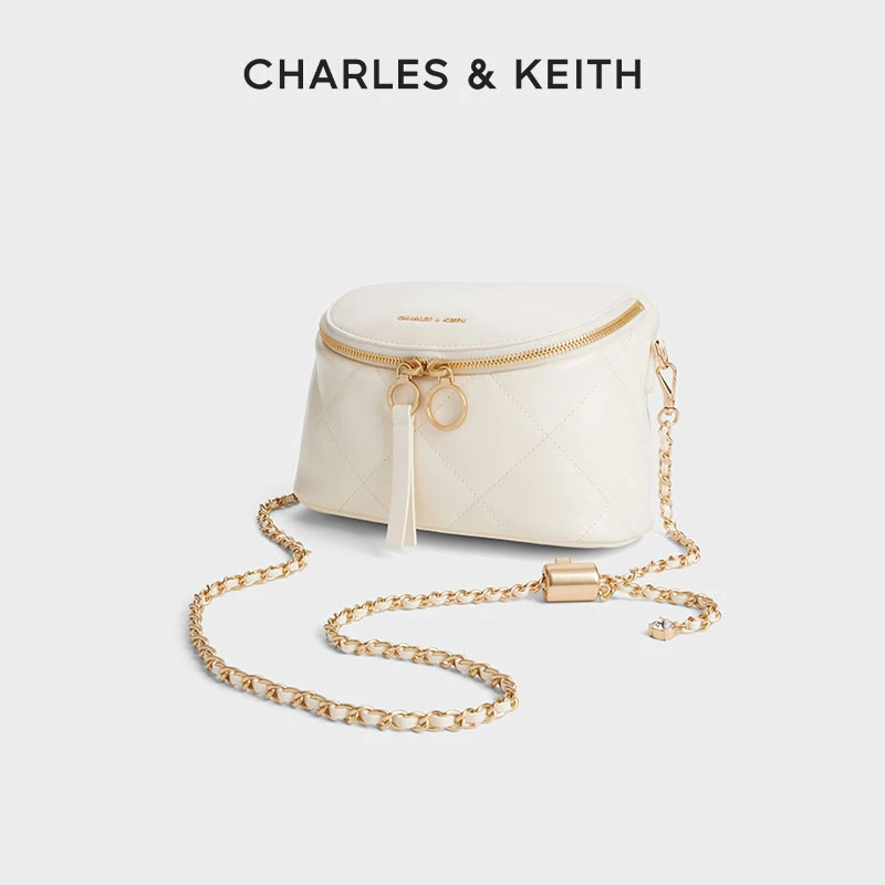 CHARLES&KEITH百搭菱格链条单肩斜挎包女80151406