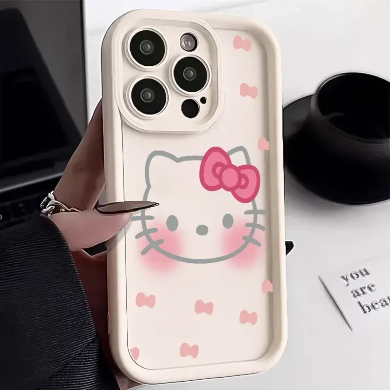 凯蒂猫iPhone15苹果14promax手机壳硅胶13阶梯12防摔11软壳xr磨砂