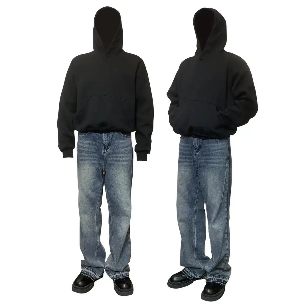 Ss男人的荷尔蒙 美式休闲boxy版型剪裁连帽套头卫衣百搭男女