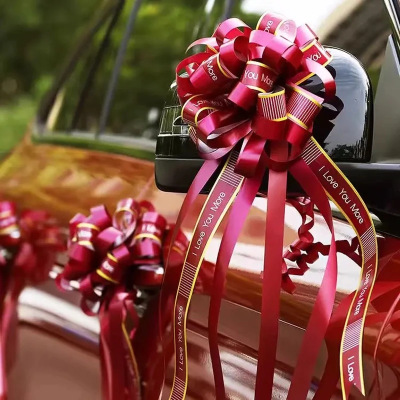 【拉花结婚】婚车拉花楼梯扶手装饰彩带拉花车队婚礼婚车装饰蝴蝶结