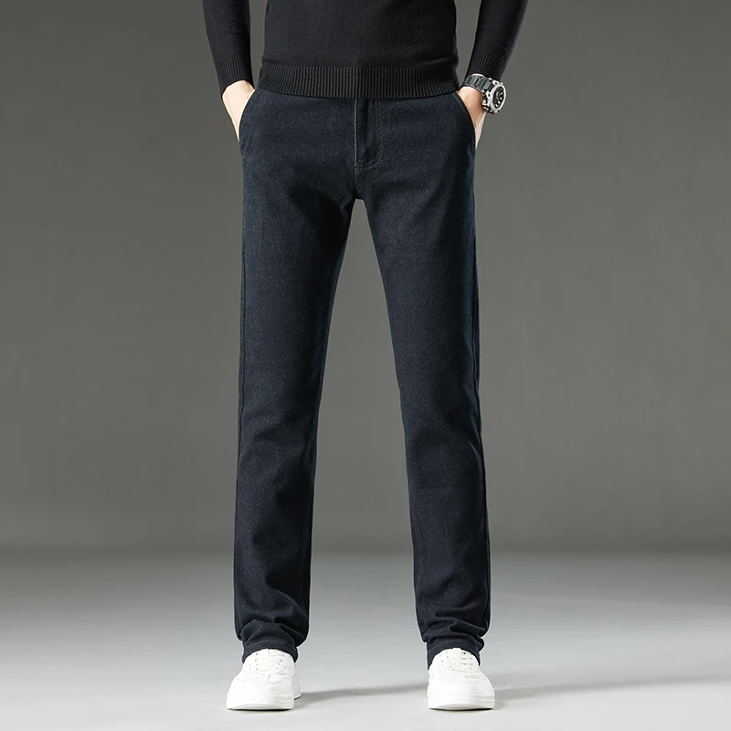 某澜某家专柜尾货剪标休闲裤男春秋裤子直筒修身时尚百搭木棉男裤