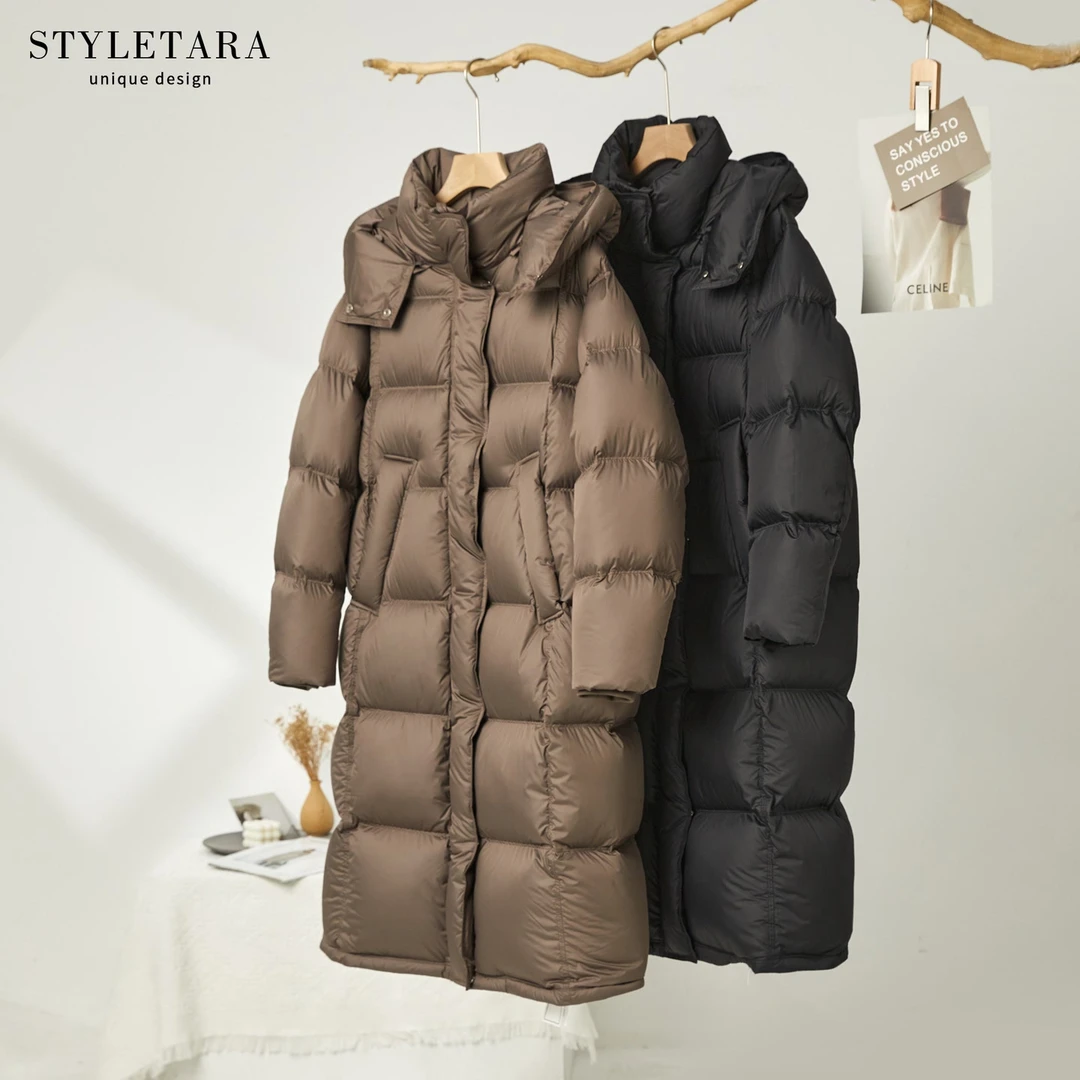 YY*【大魔王！】冬季女士长款可脱卸帽羽绒服12103