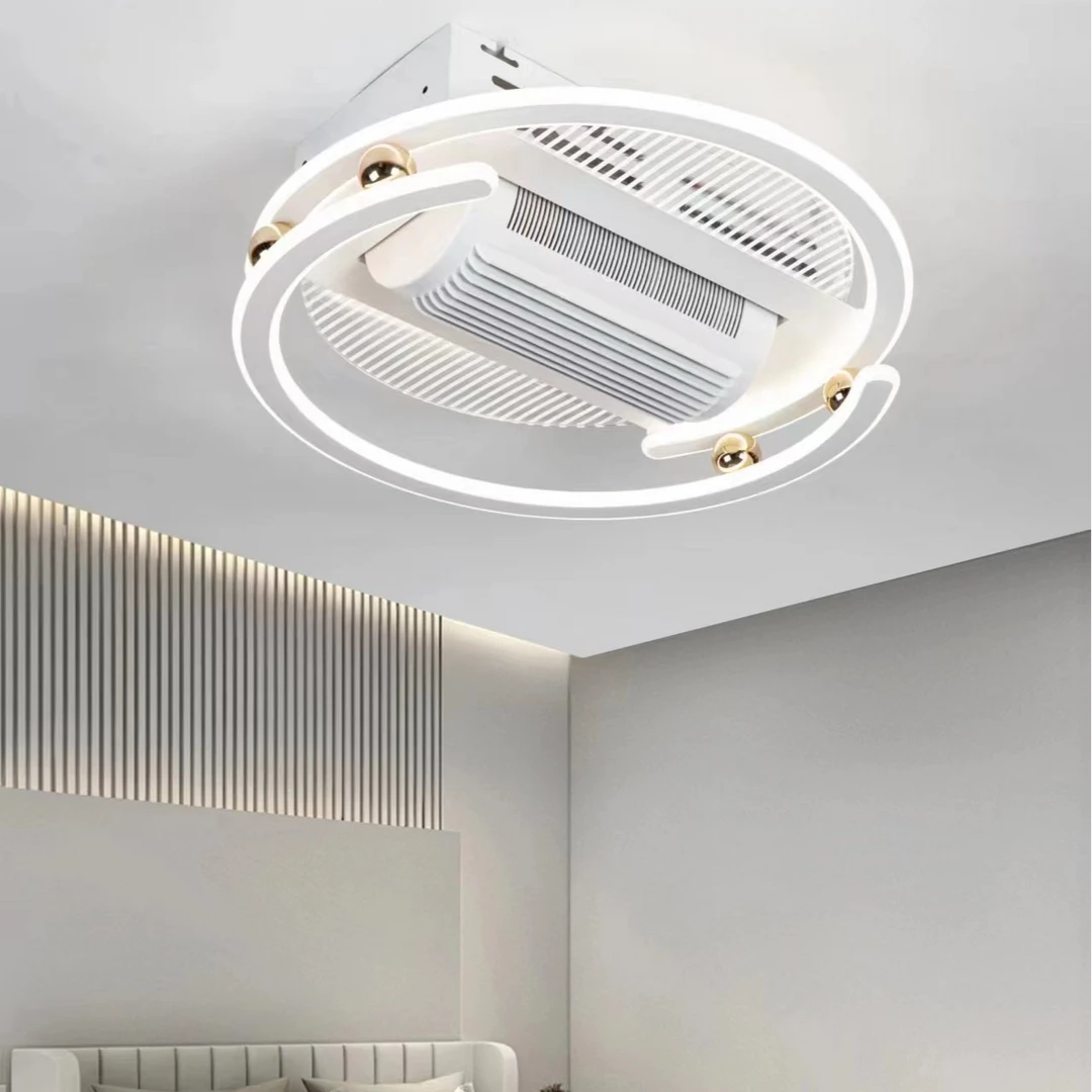 新款卧室风扇灯 无叶风扇灯 吸顶风扇灯 简约时尚风扇灯