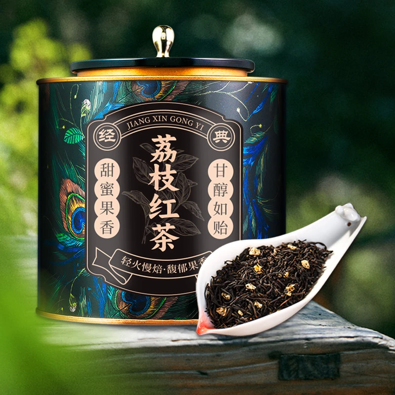 杰盈红茶荔枝红茶正宗福建头采浓香型荔枝水果调味茶叶罐装250g