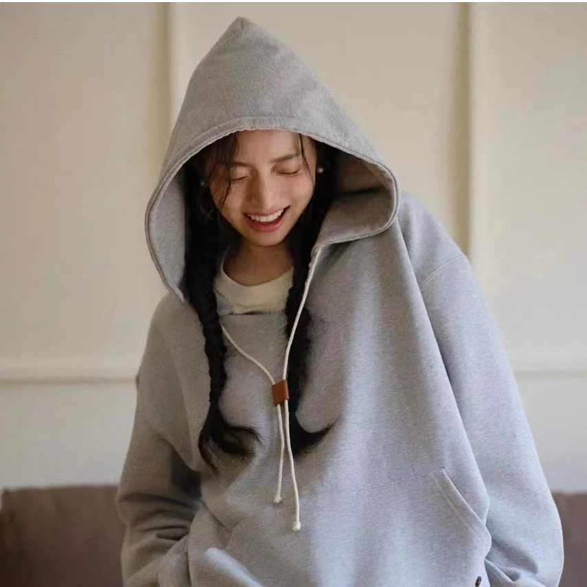 no退no换【鸡蛋】24早秋宽松慵懒风长袖连帽卫衣G143-4QW101