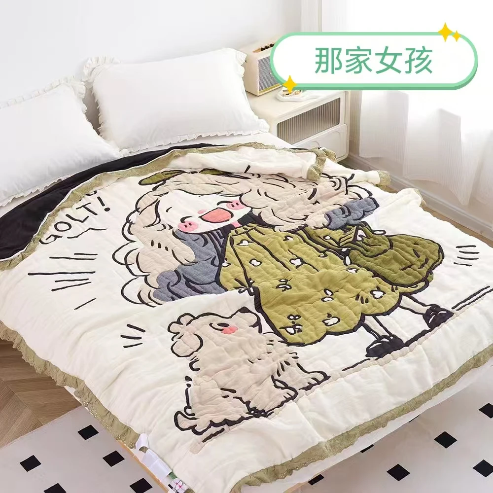 【小女孩童被】120*150cm泡芙被棉精梳棉被柔软泡芙被