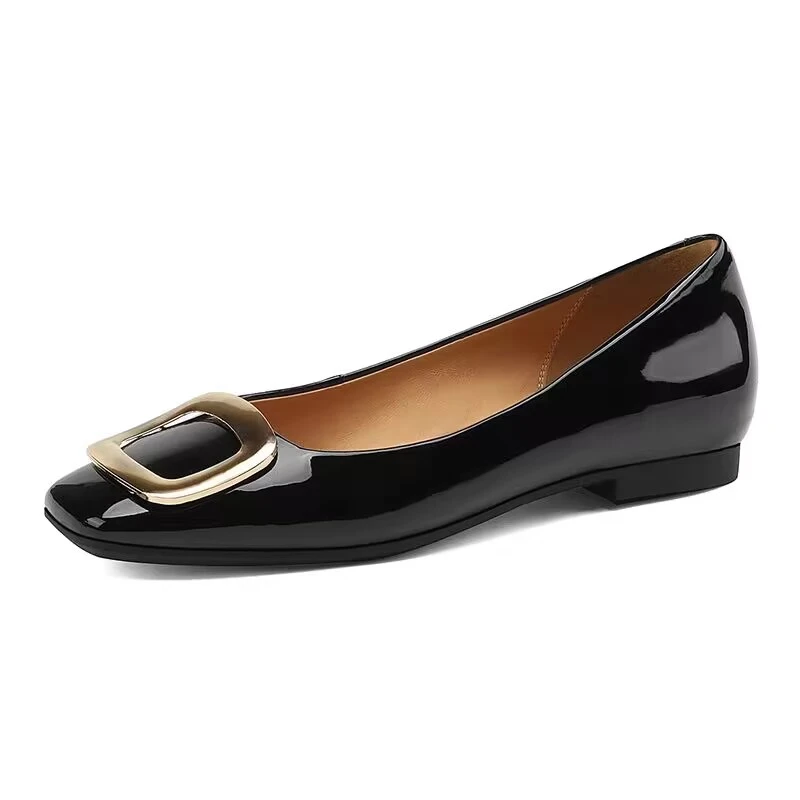 断码浮力粗跟真皮小单鞋 小香风 女鞋 Y9660     U