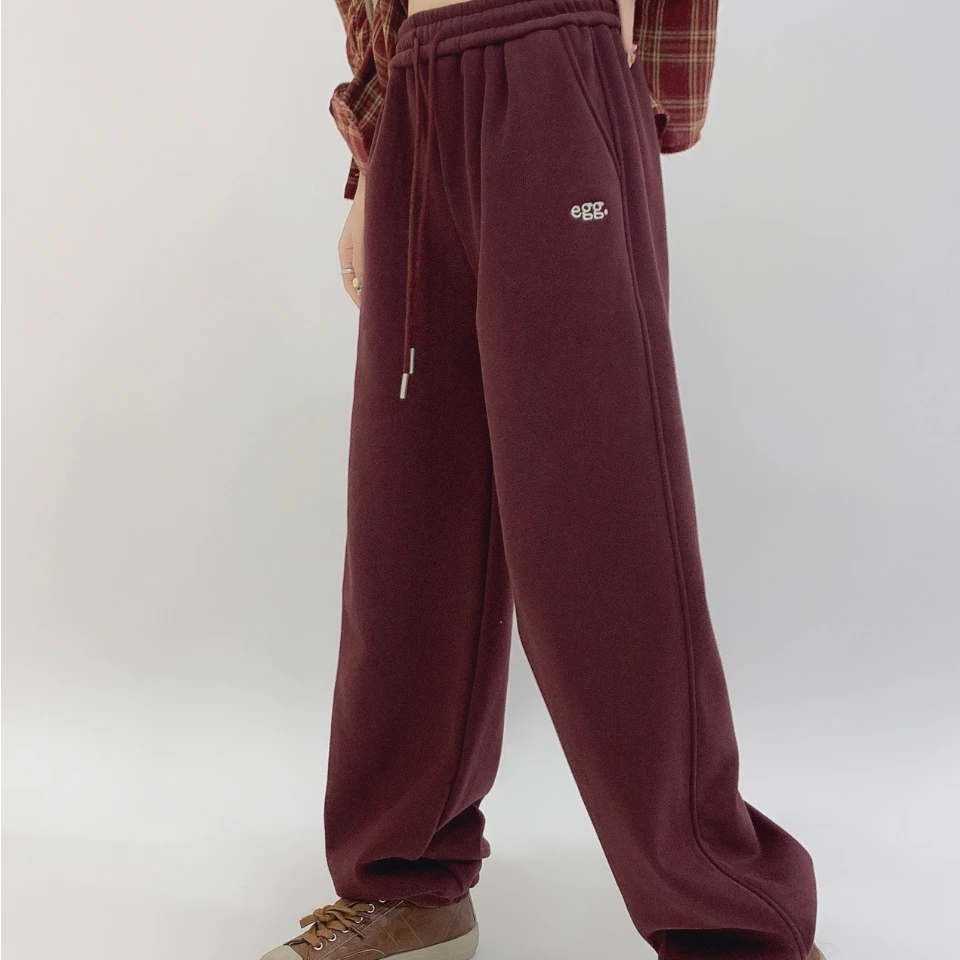 TD--【Egg】春季新款休闲百韩版直筒裤 短绒