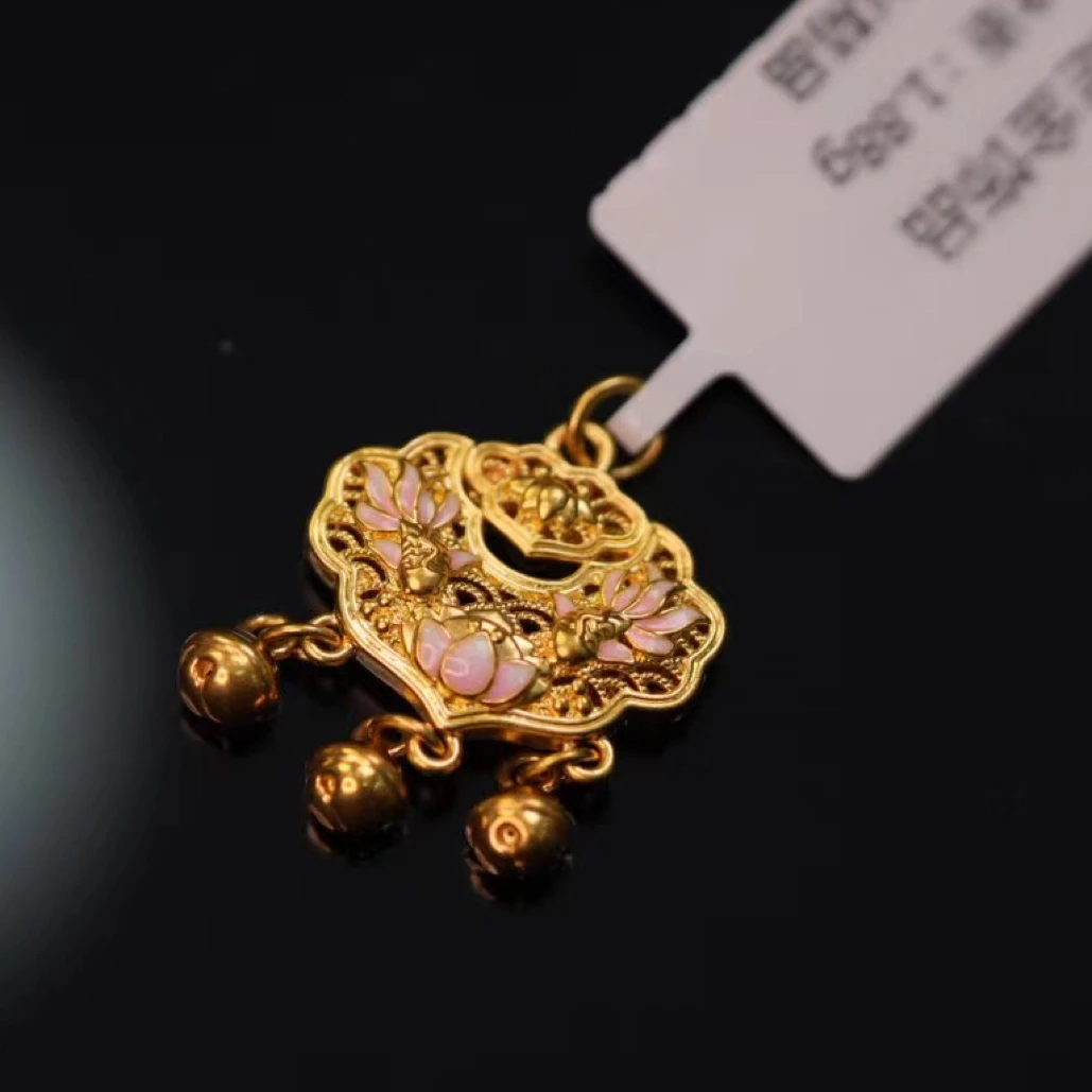 【澄澄专属】足金999花丝珐琅彩铃铛锁包丨1.88丨2407010153