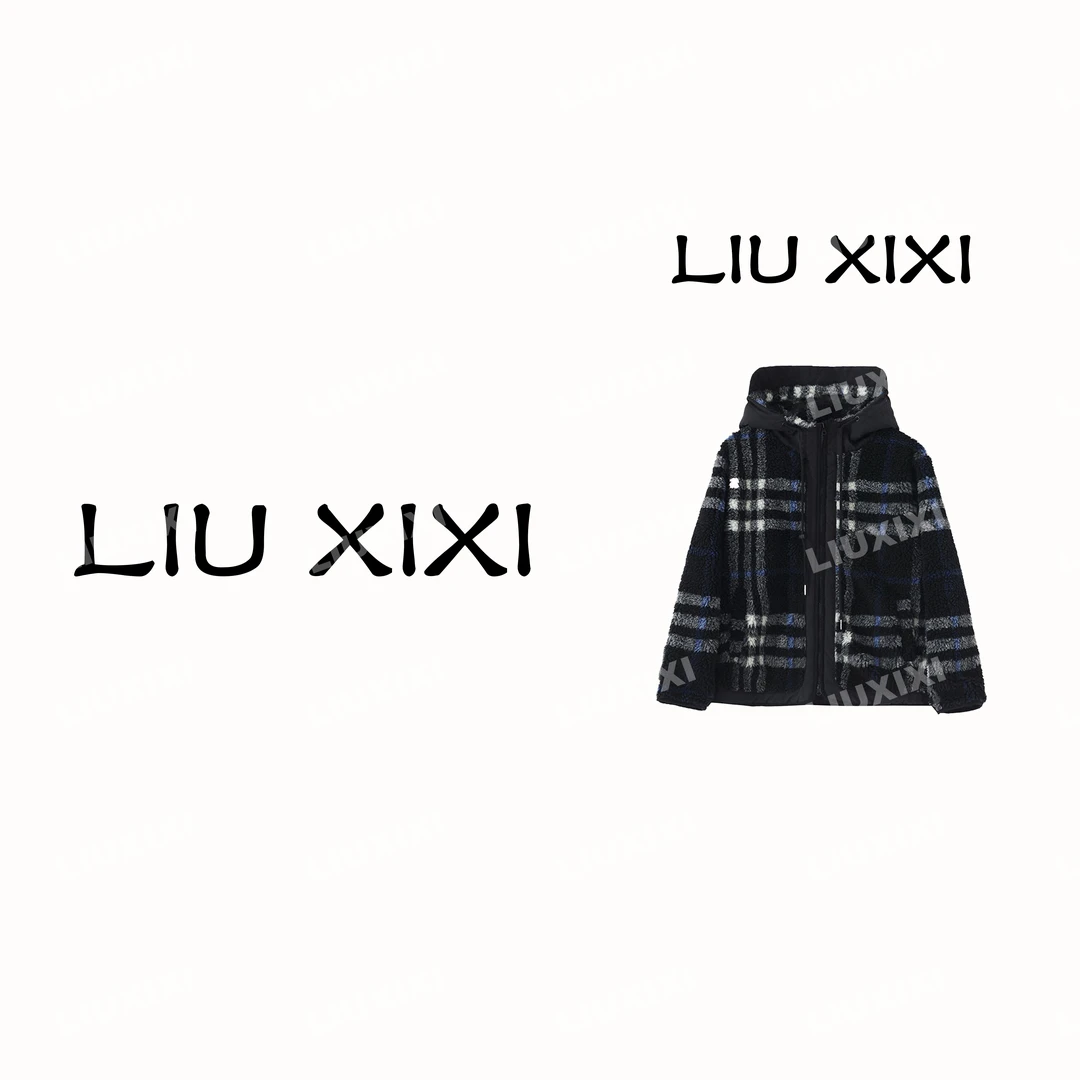 【嘻嘻家】蓝黑格  秋冬外套男女同款宽松百搭街拍秋装格子保暖