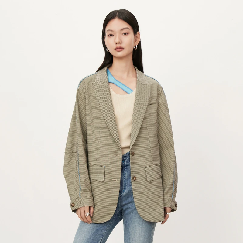 【商场同款】HPLY荷比俪2023秋季新提花抽绳外套HYD33520150-1