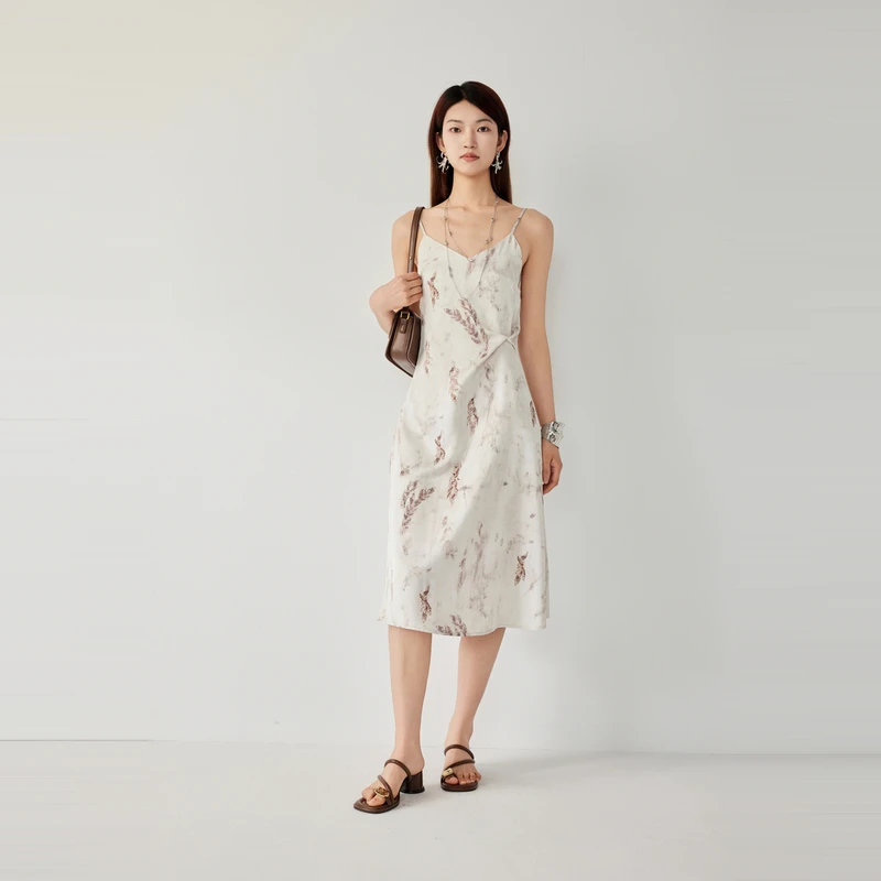 HPLY荷比俪女装新品气质显瘦时尚休闲无袖连衣裙HDE21750177