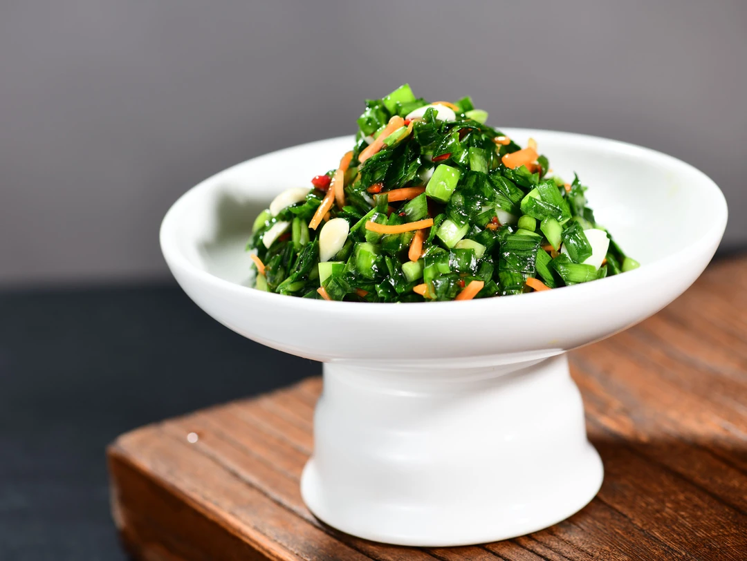 自制杏仁韭菜咸菜浆水面的绝配