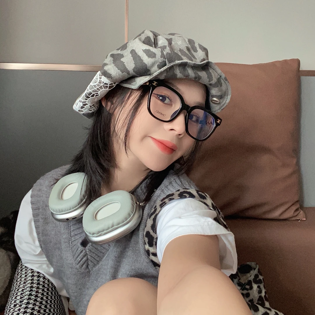 ［X·W昕婉］复古风豹纹蕾丝拼接贝雷帽百搭ins