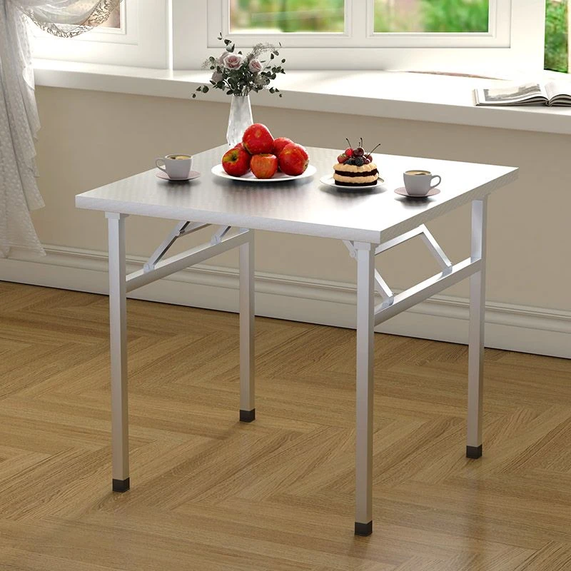 加厚不锈钢折叠桌便携式烧烤桌子户外摆摊商用夜市简易餐桌小方桌