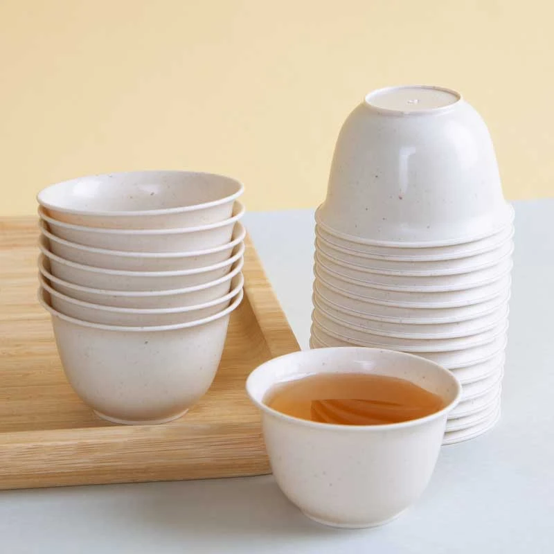 一次性功夫茶杯防烫喝茶加厚稻香杯品茶招待高档喝茶杯品尝杯中式