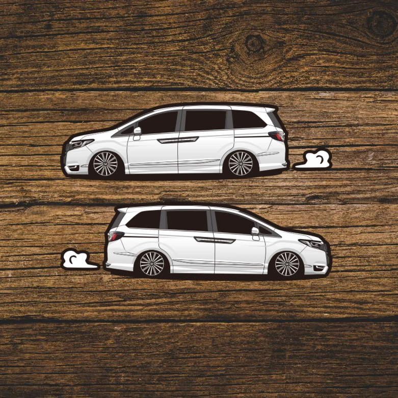 适用于艾力绅奥德赛低趴汽车划痕车型贴纸车友会个性车贴反光材质