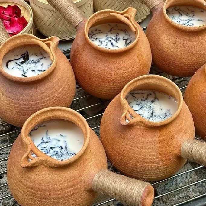 烤奶茶罐整套陶罐煮茶茶壶云南瓦罐奶茶罐罐奶茶壶瓷土陶罐煮茶器