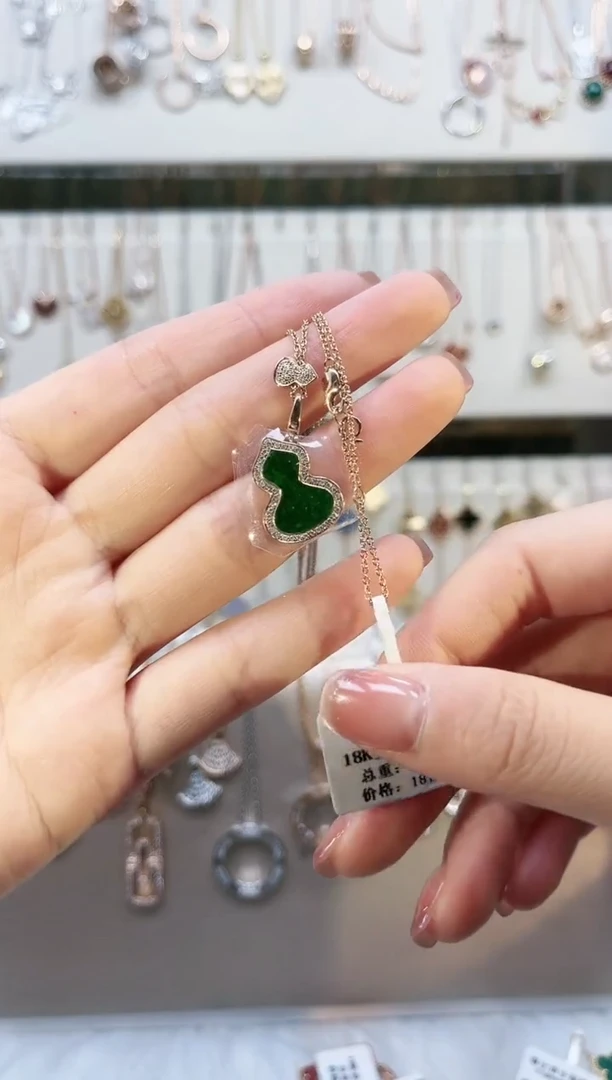 【闪购商品】翡翠项链18K金镶嵌18K金镶嵌 K玫