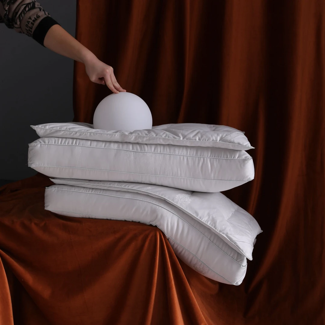 绣花夫人/柔软护颈/缎纹CS枕-高级灰-单支