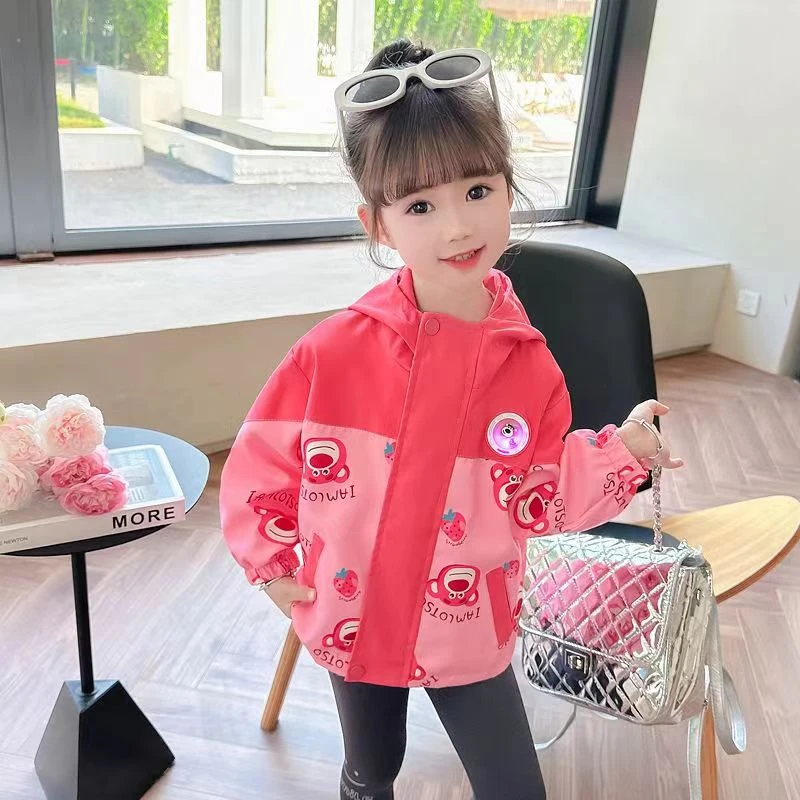 儿童外套春秋款2024新款女孩公主网红熊宝宝秋季风衣中小童夹克