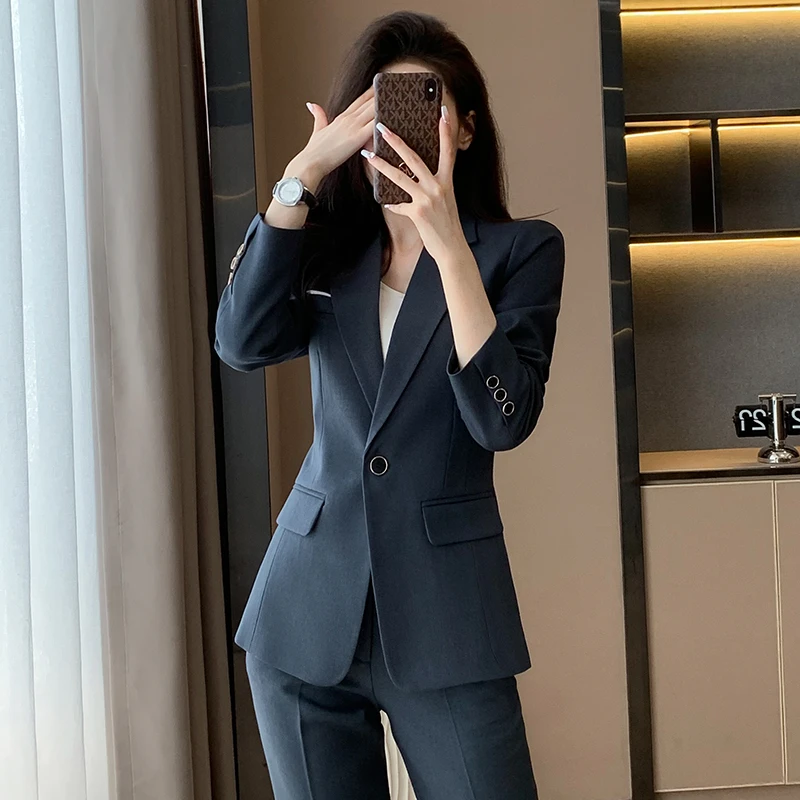 高端职业西装高端女春秋季2025新款面试正装酒店前台珠宝店工作服