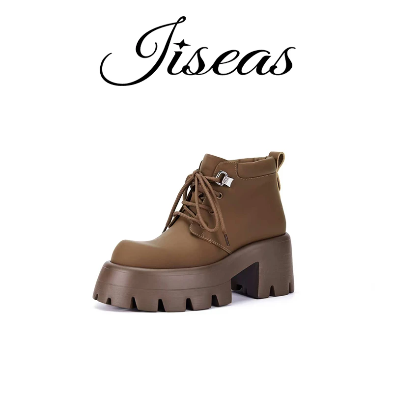 2024秋冬新款时尚短靴复古磨砂机车风马丁靴14D3003