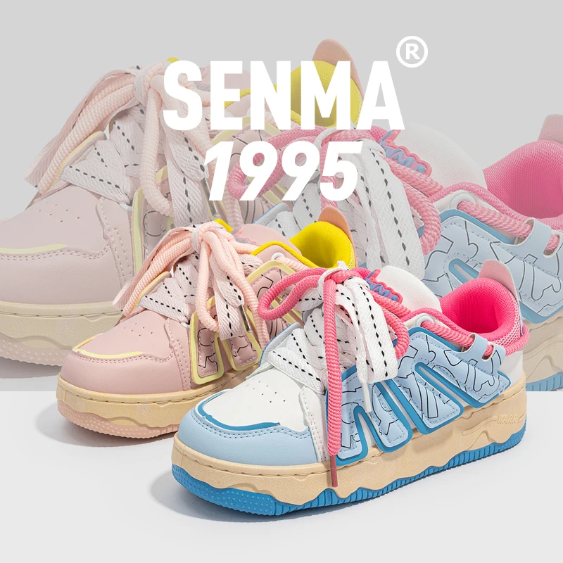 SENMA/森马女鞋新款ins春秋鸳鸯休闲情侣板鞋小众面包鞋潮运动鞋