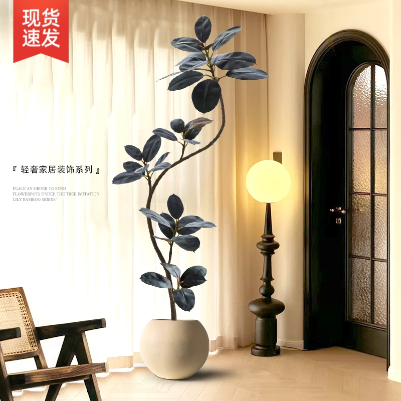 【造型黑金刚】黑金刚橡皮树高端轻奢室内装饰大摆件客厅落地植物