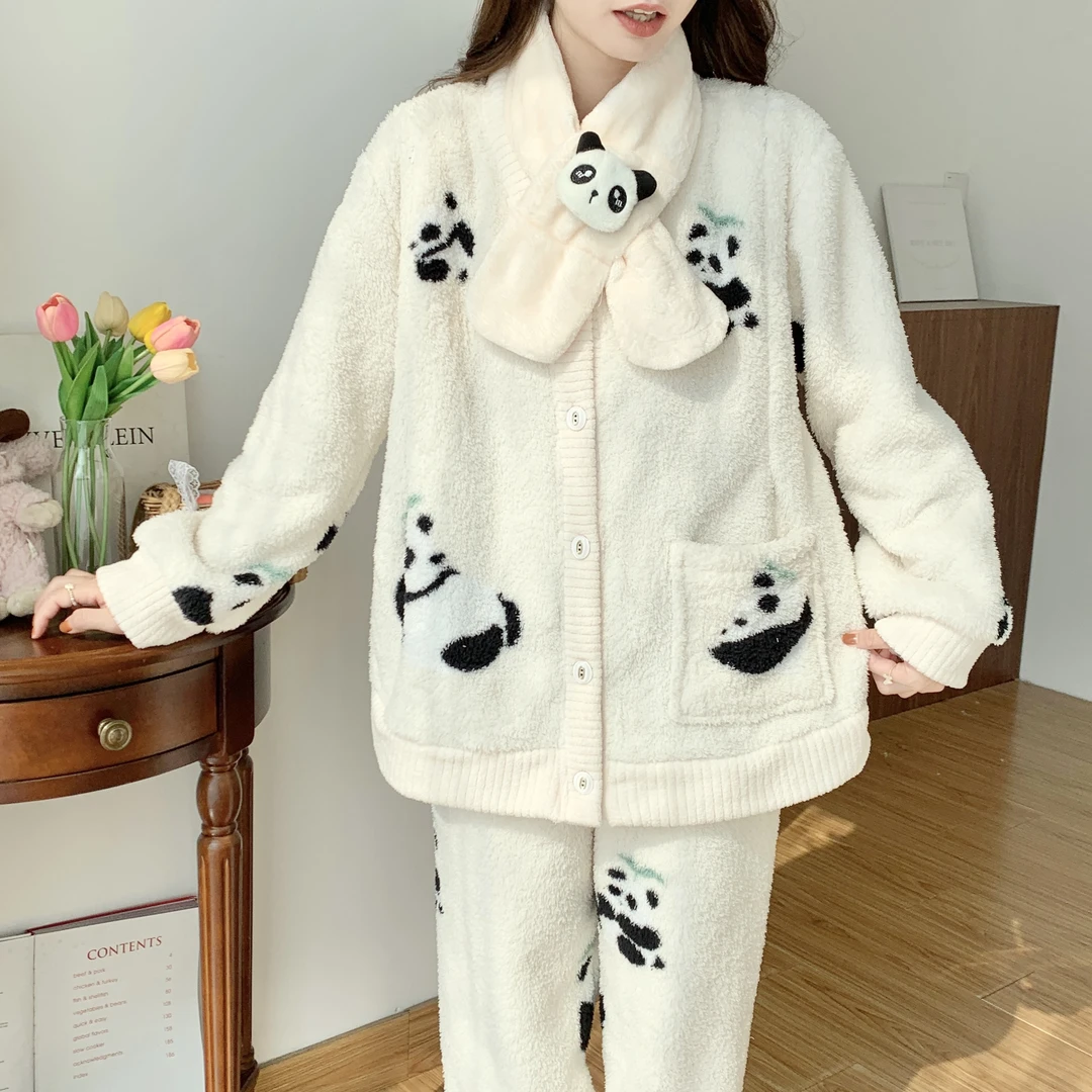 【半边绒12-3月加厚加绒】5-15度孕妇睡衣冬季哺乳喂奶月子服保暖