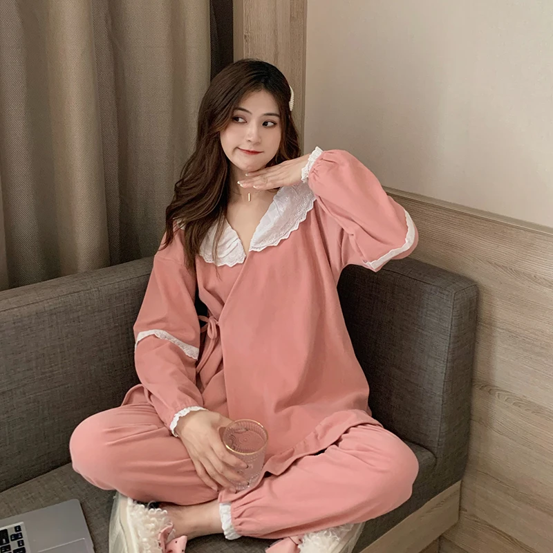 【秋冬双面德绒12-3月份】月子服哺乳喂奶衣孕妇纯棉睡衣外穿发热