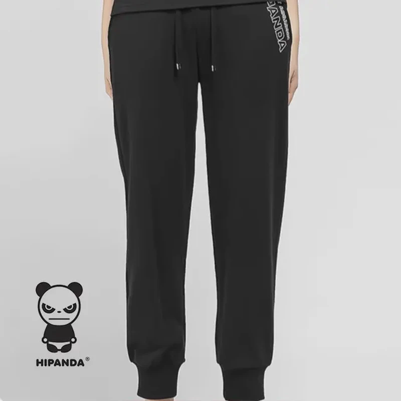 HiPanda/熊猫女款针织长裤0193882440抽绳棉质设计师潮牌国潮