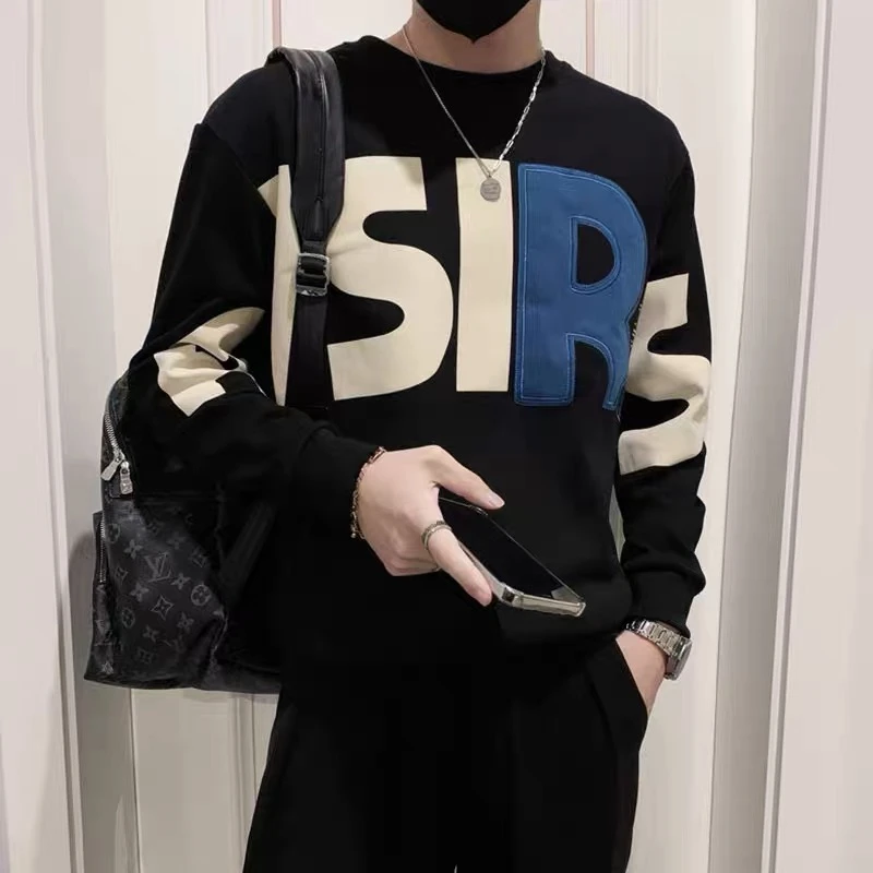 春秋潮牌ins卫衣男装潮流上衣长袖T恤2025新款打底衫百搭上衣外套